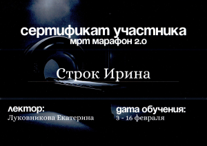 Сертификат Строк И.А.от 24.02.2025